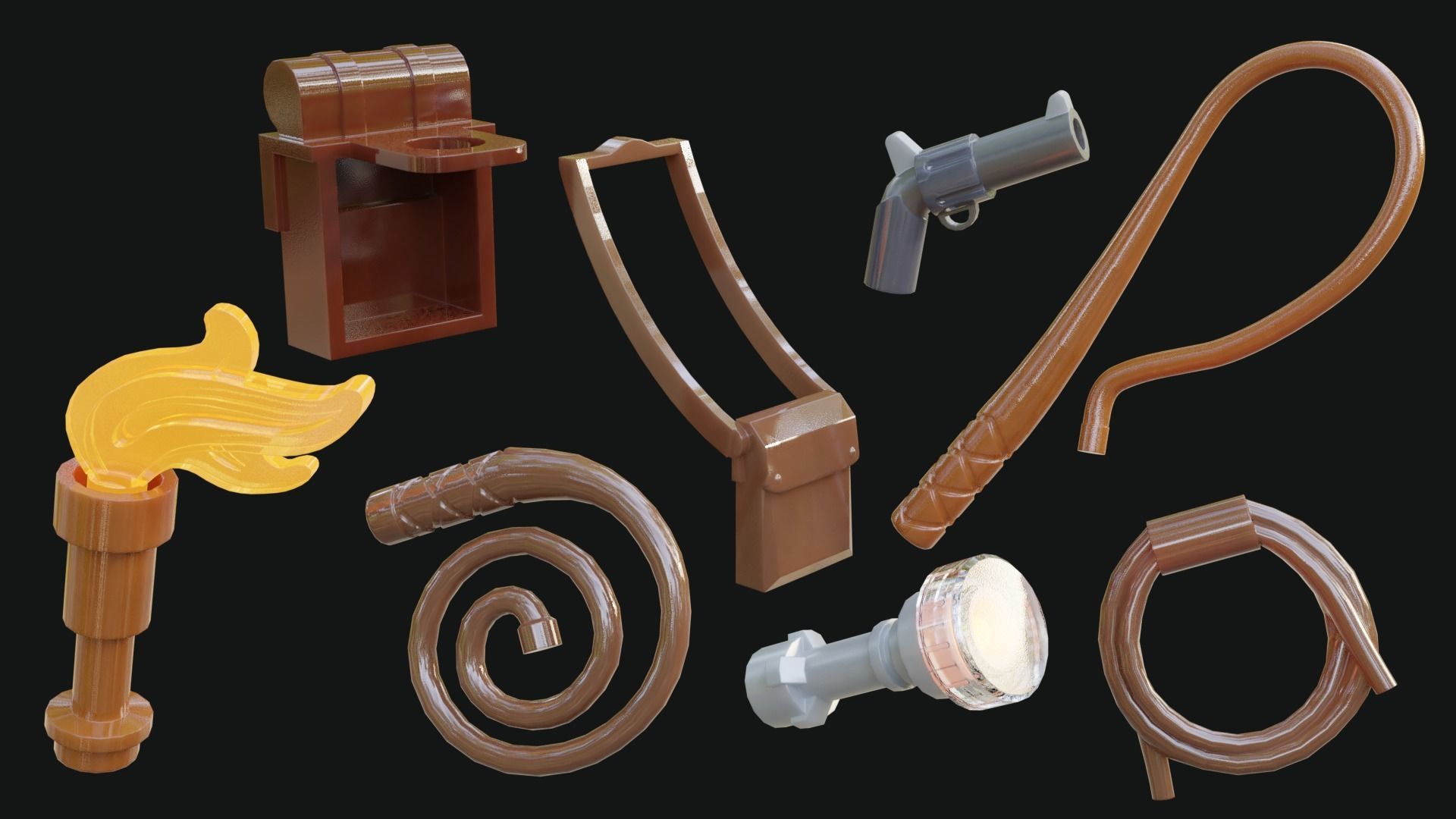 Indiana Jones Lego Minifigures 3D model_4