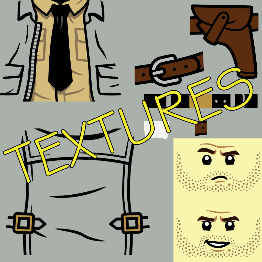 Indiana Jones Lego Minifigures 3D model_5