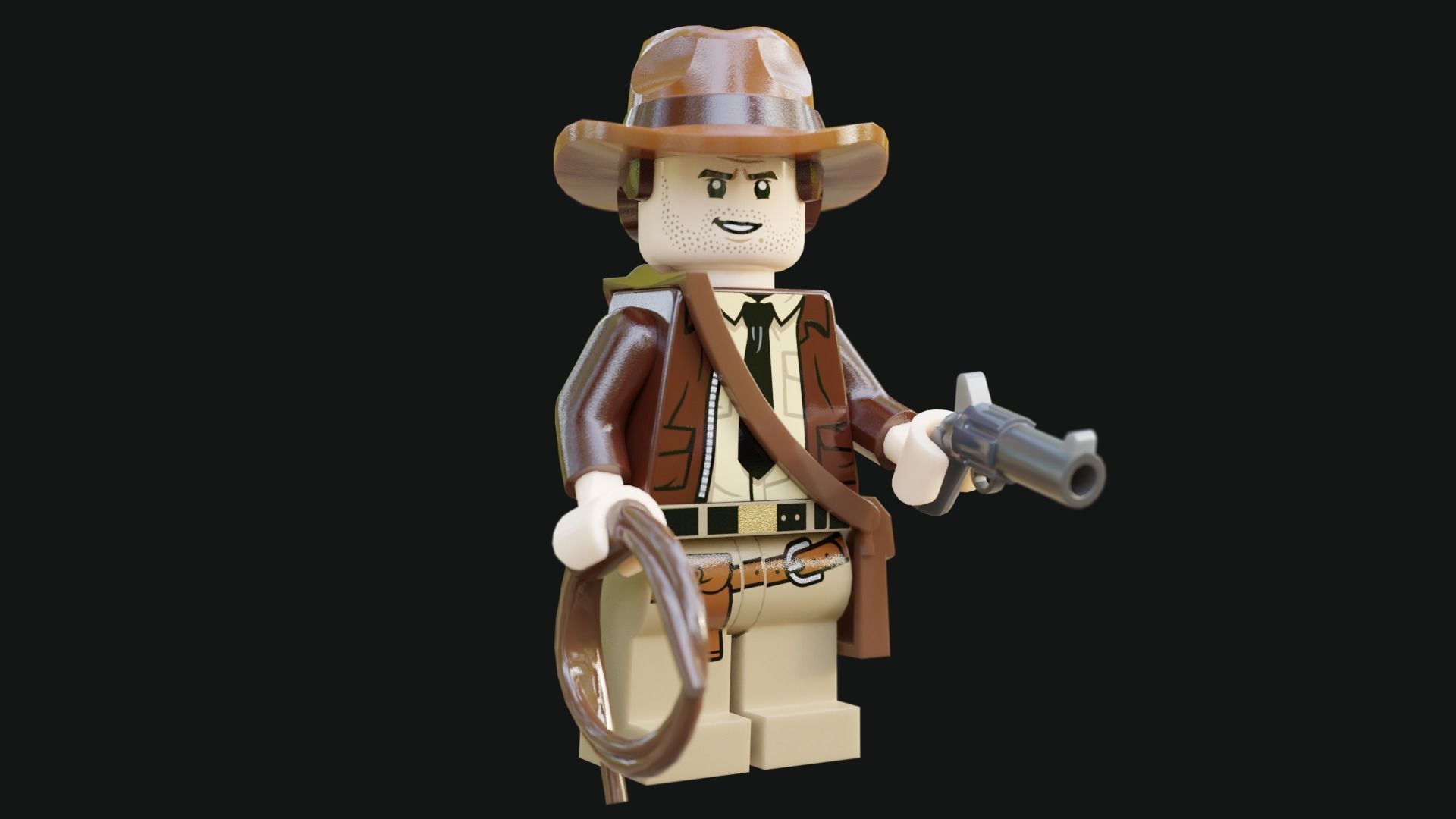 Indiana Jones Lego Minifigures 3D model_2