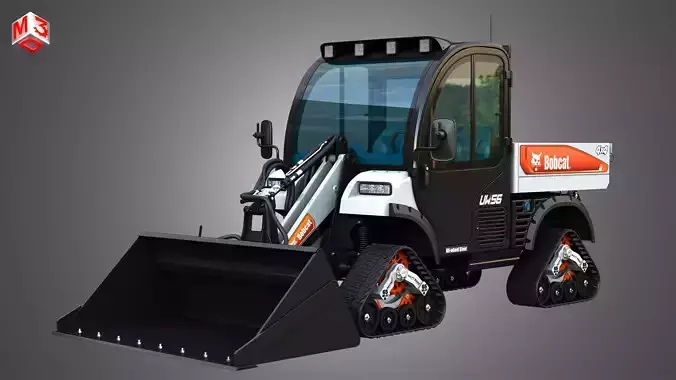 UW56 - Toolcat Quad Tracks - Utility Work Machine - Bucket 3D model