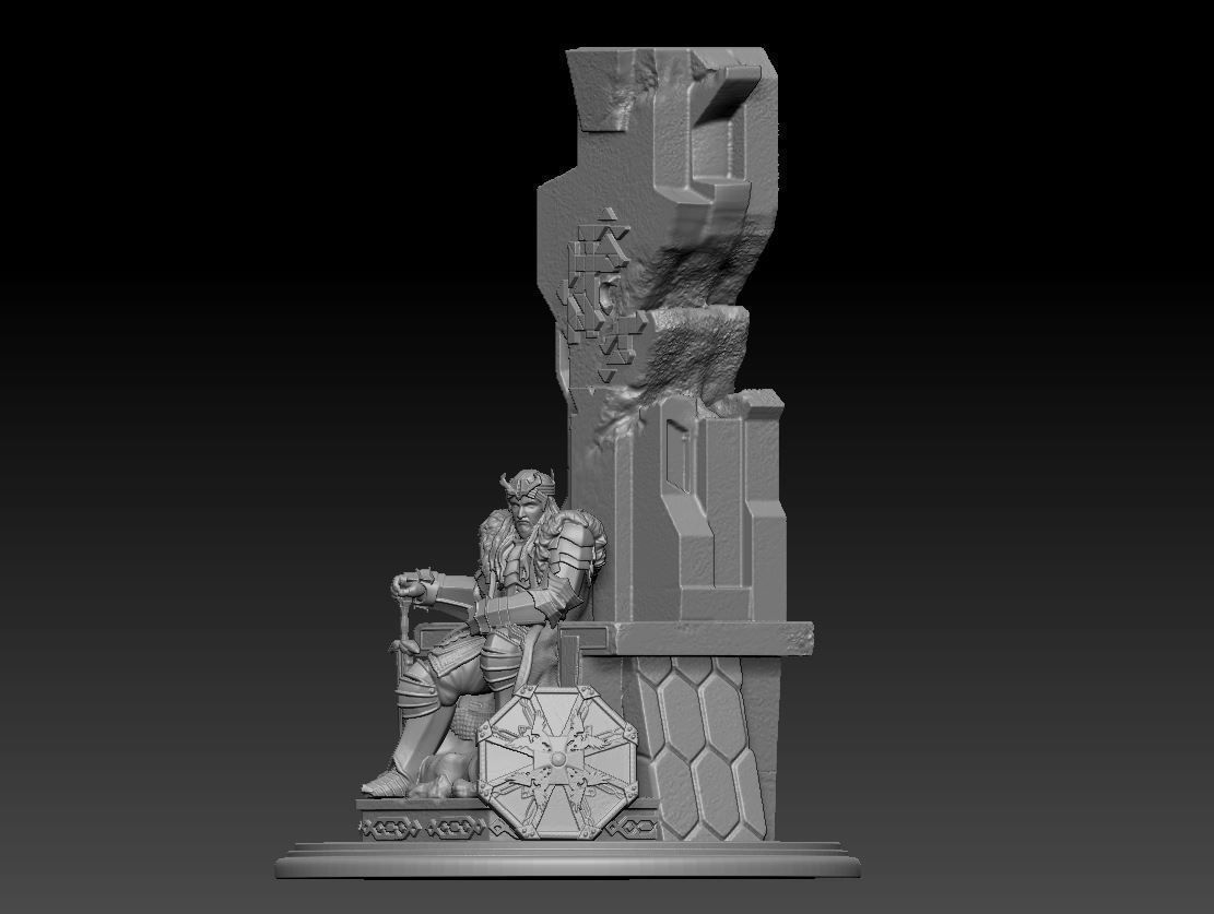 Thorin on Erebor Throne 3D print model_5