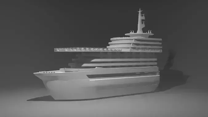 IMPRESSIVE 3D PASSENGER SHIP Low-poly 3D model