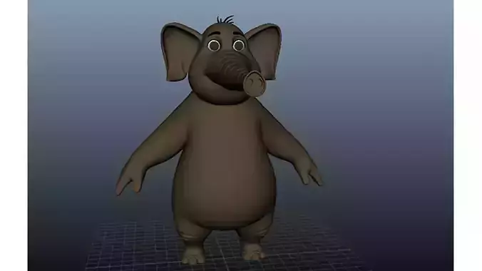 3D Stylized Elephant  Low-poly 3D model