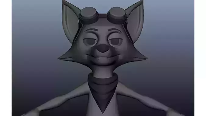 3D Stylized Fox Low-poly 3D model