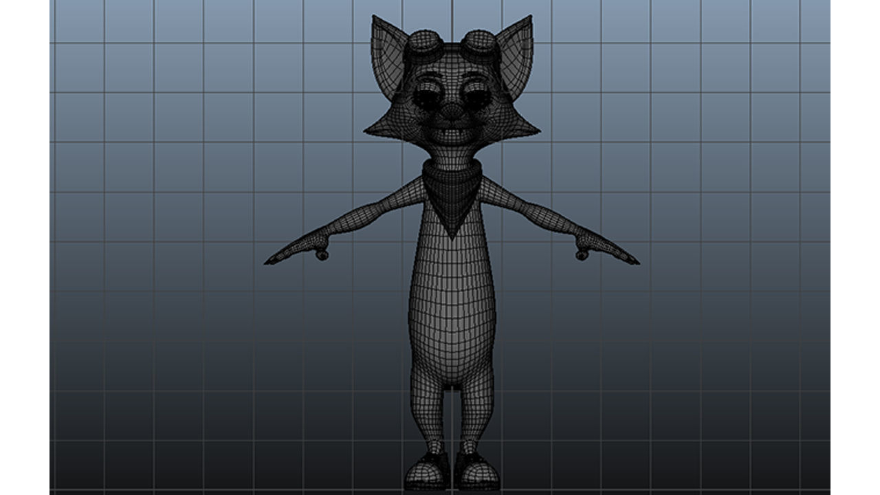 3D Stylized Fox Low-poly 3D model_2