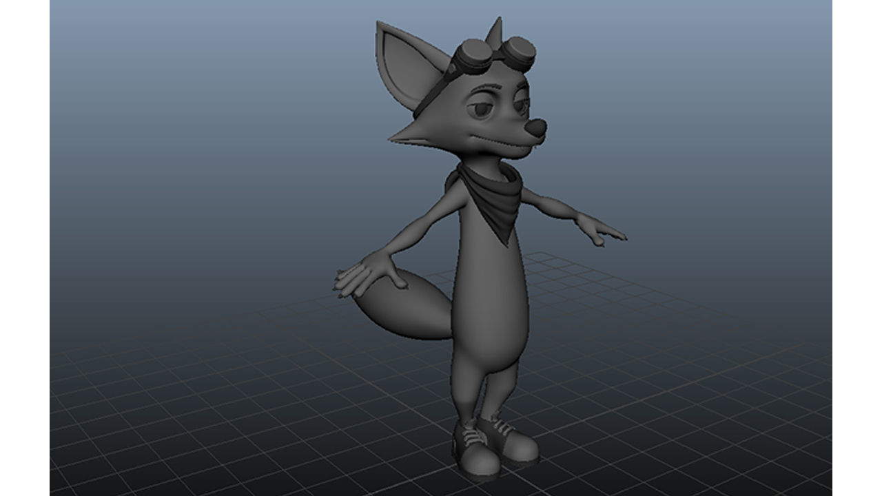 3D Stylized Fox Low-poly 3D model_1