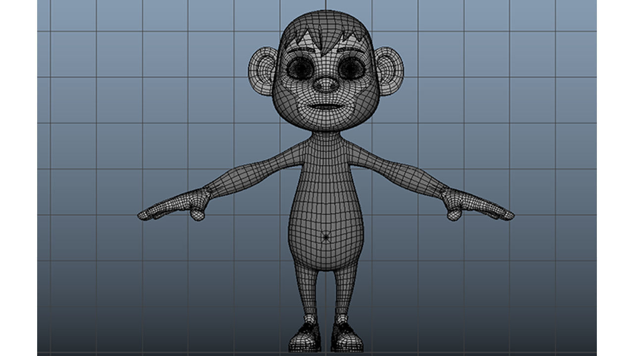 3D Stylized Monkey Low-poly 3D model_1