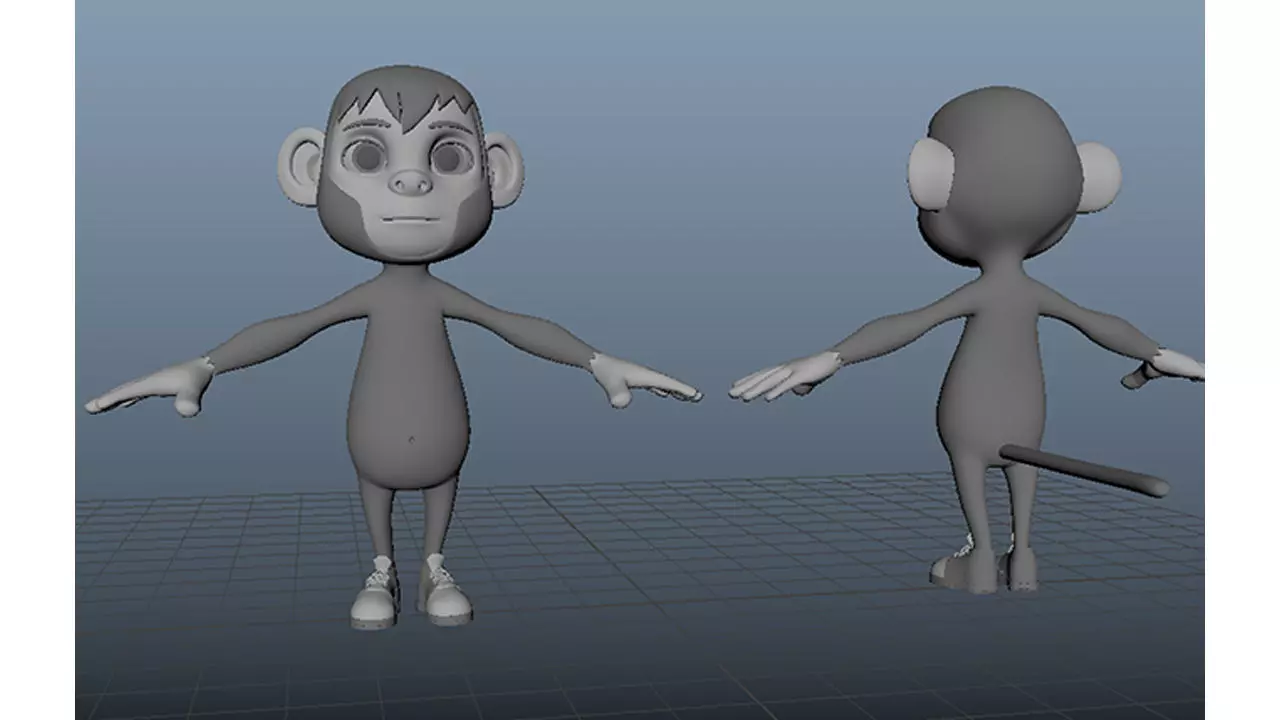 3D Stylized Monkey Low-poly 3D model_0