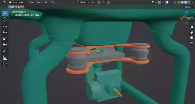 Drone Free Free low-poly 3D model