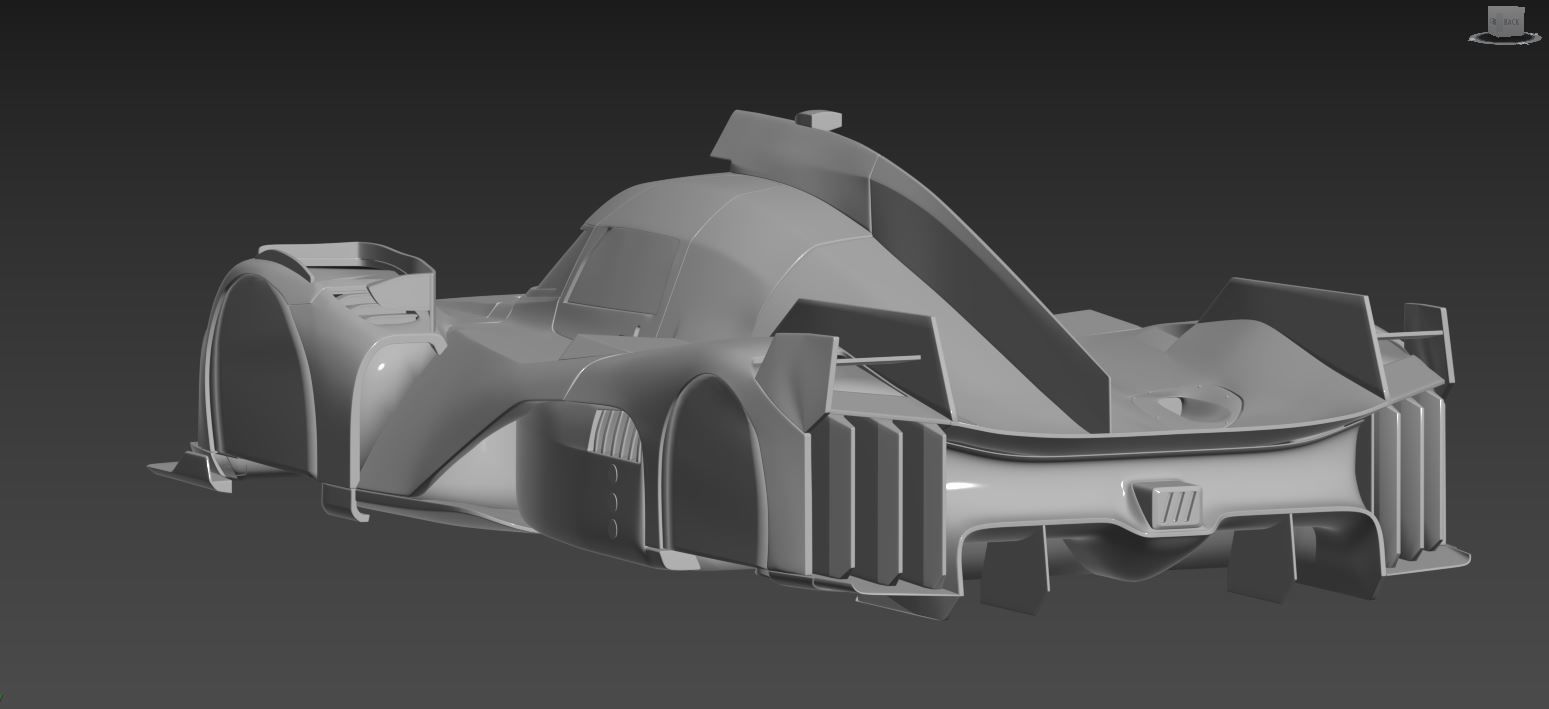 Peugeot 9X8 Le Mans Hypercar Monza WEC 2022 3D print model_7