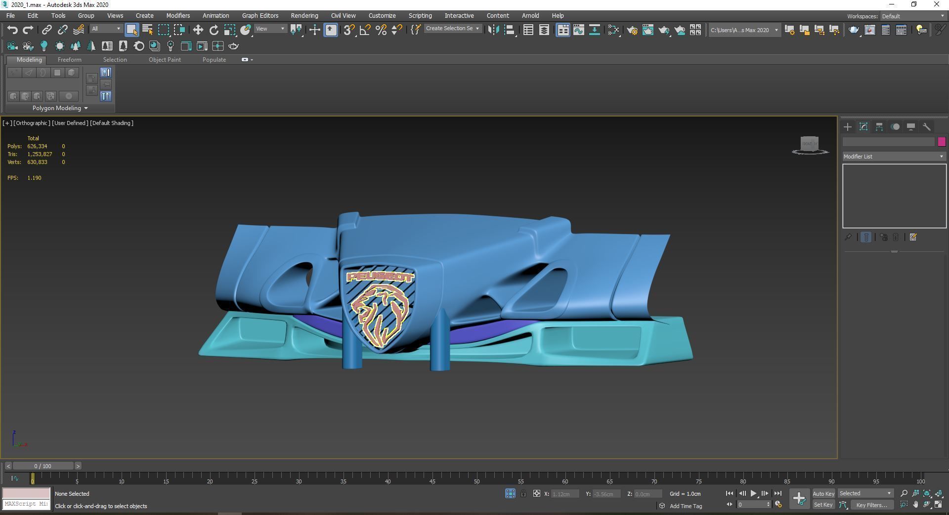 Peugeot 9X8 Le Mans Hypercar Monza WEC 2022 3D print model_9