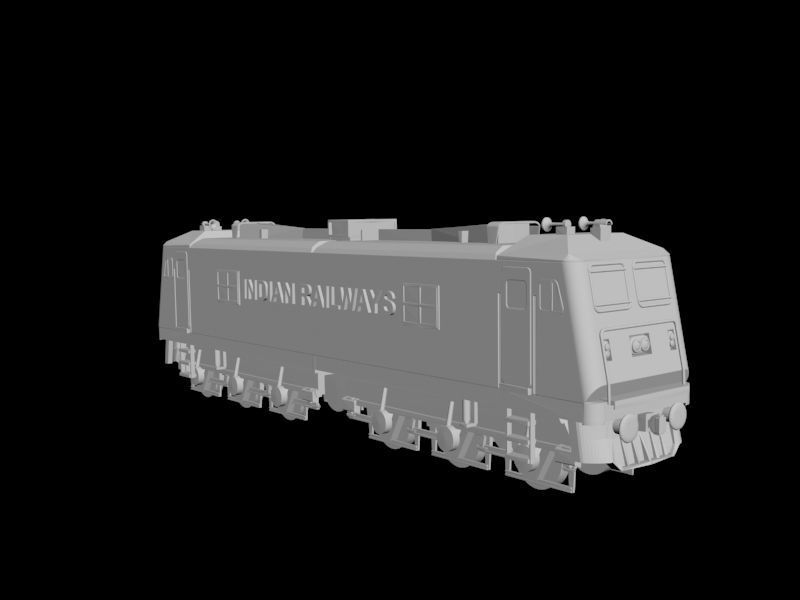 Indian locomotive class WAG Siemens Low-poly 3D model_4