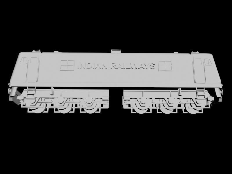 Indian locomotive class WAG Siemens Low-poly 3D model_9