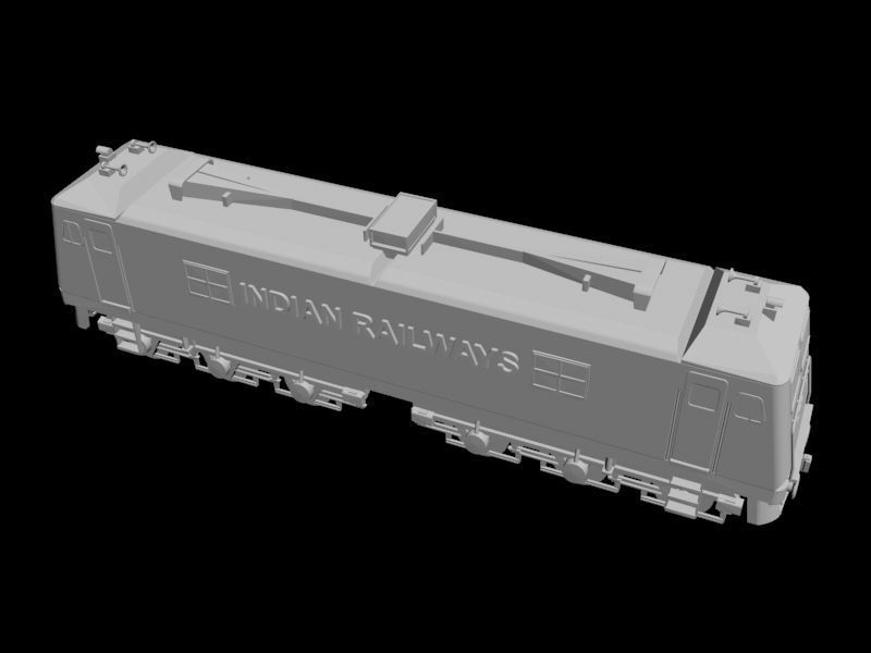 Indian locomotive class WAG Siemens Low-poly 3D model_8