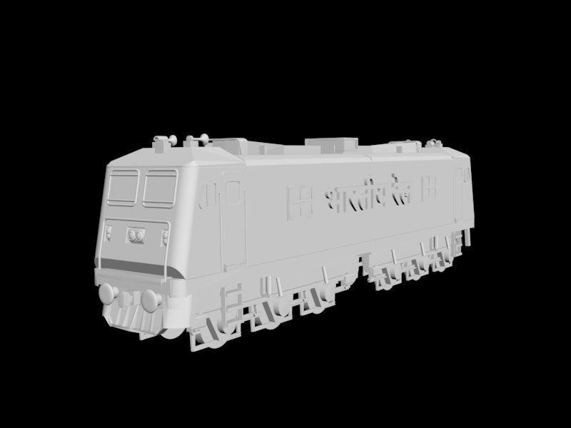 Indian locomotive class WAG Siemens Low-poly 3D model_2