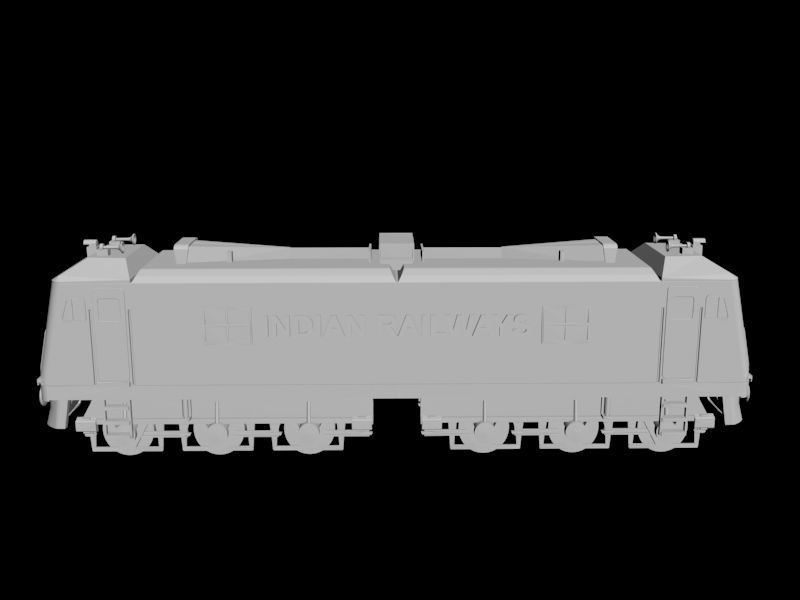Indian locomotive class WAG Siemens Low-poly 3D model_5