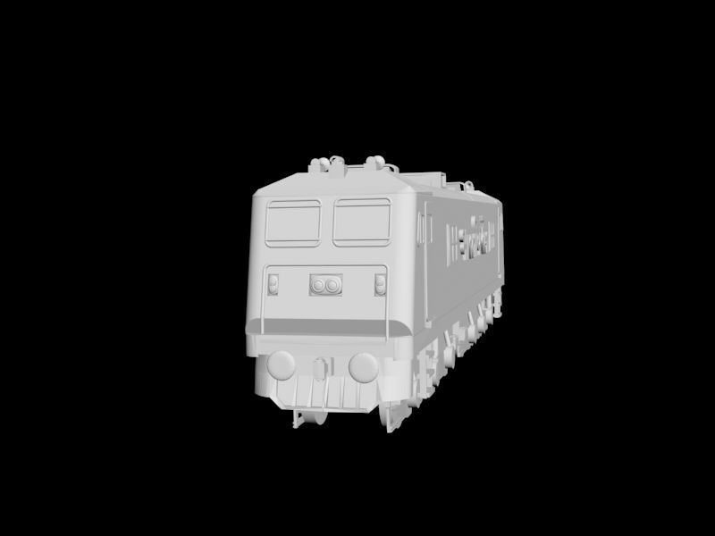 Indian locomotive class WAG Siemens Low-poly 3D model_3