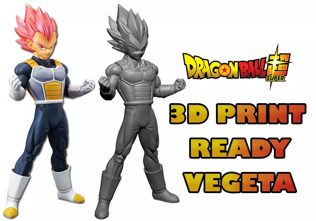 Dragon Ball Super Super Saiyan God Vegeta - 22 cm 3D print model