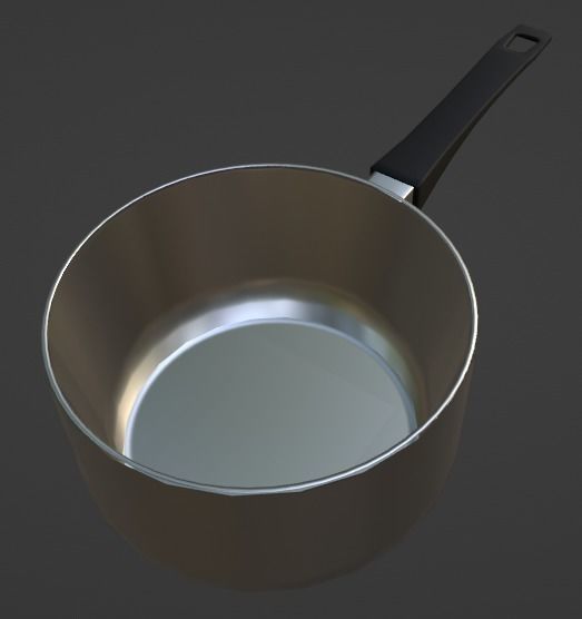 Saucepan with lid Low-poly 3D model_6