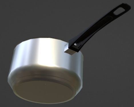Saucepan with lid Low-poly 3D model_5