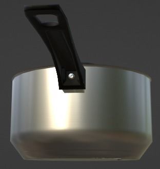 Saucepan with lid Low-poly 3D model_9