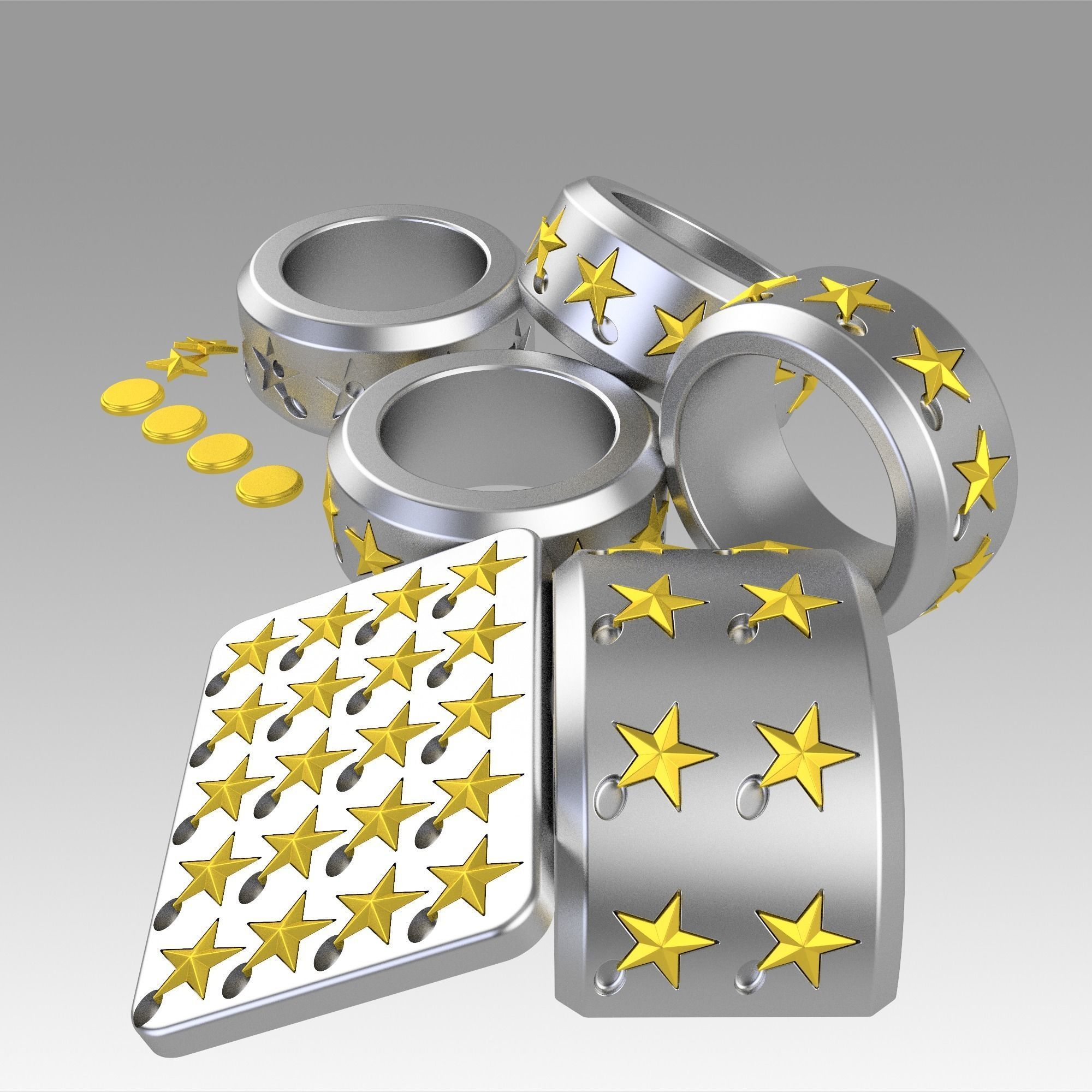 YU-GI-OH  Dueling Gauntlet Set replica cosplay prop 3D print model_2