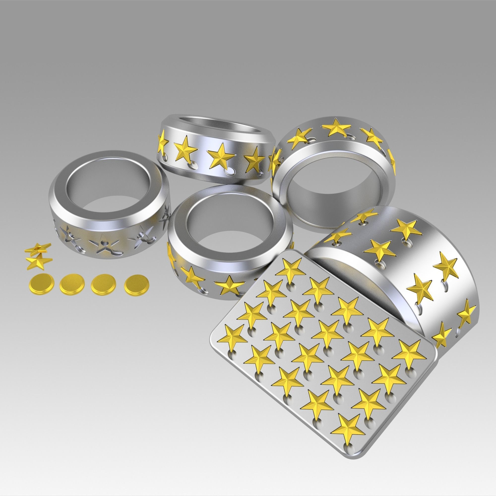 YU-GI-OH  Dueling Gauntlet Set replica cosplay prop 3D print model_1