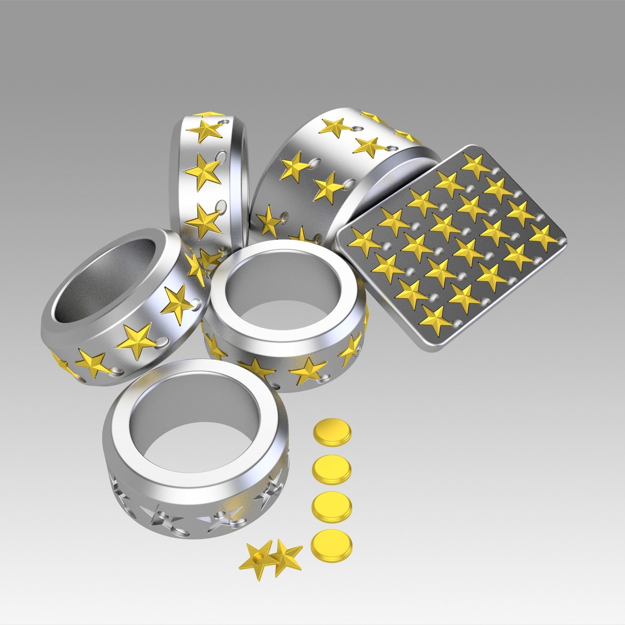 YU-GI-OH  Dueling Gauntlet Set replica cosplay prop 3D print model_7