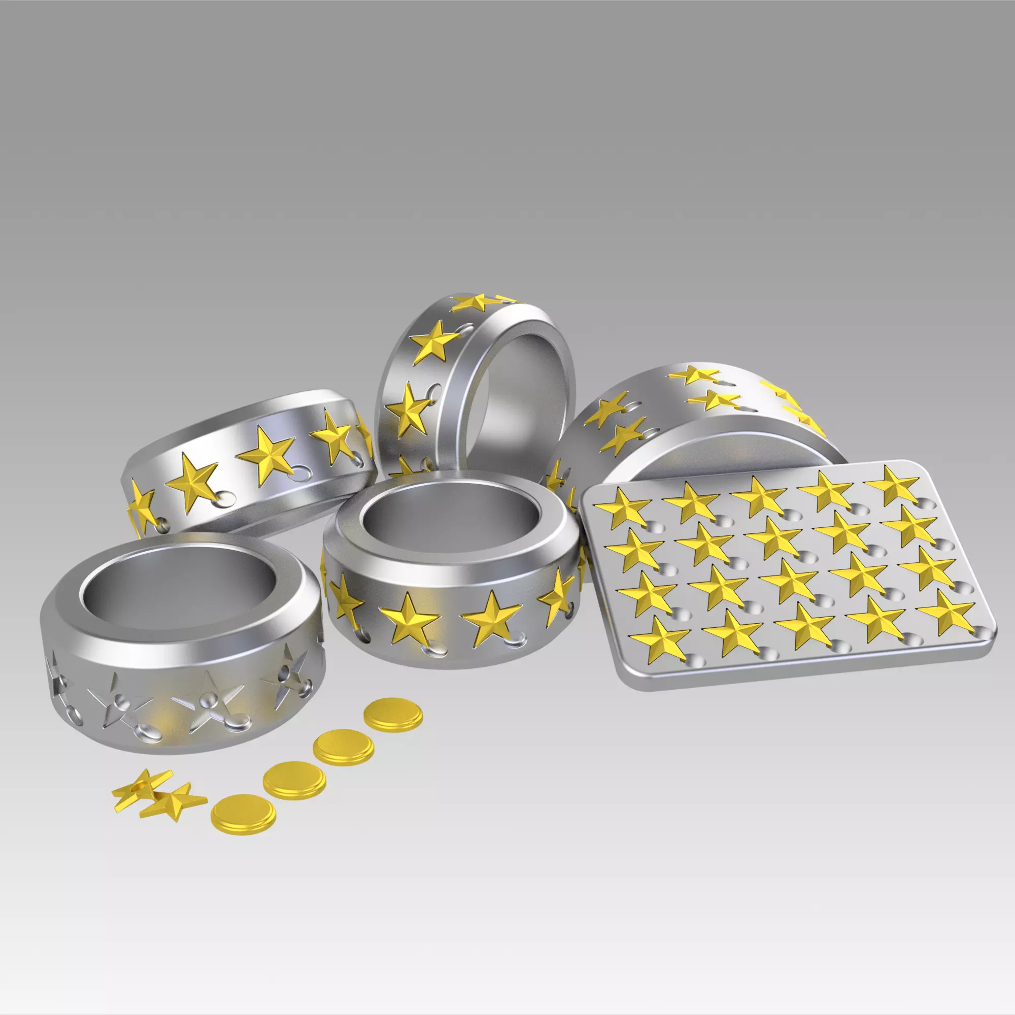 YU-GI-OH  Dueling Gauntlet Set replica cosplay prop 3D print model_0