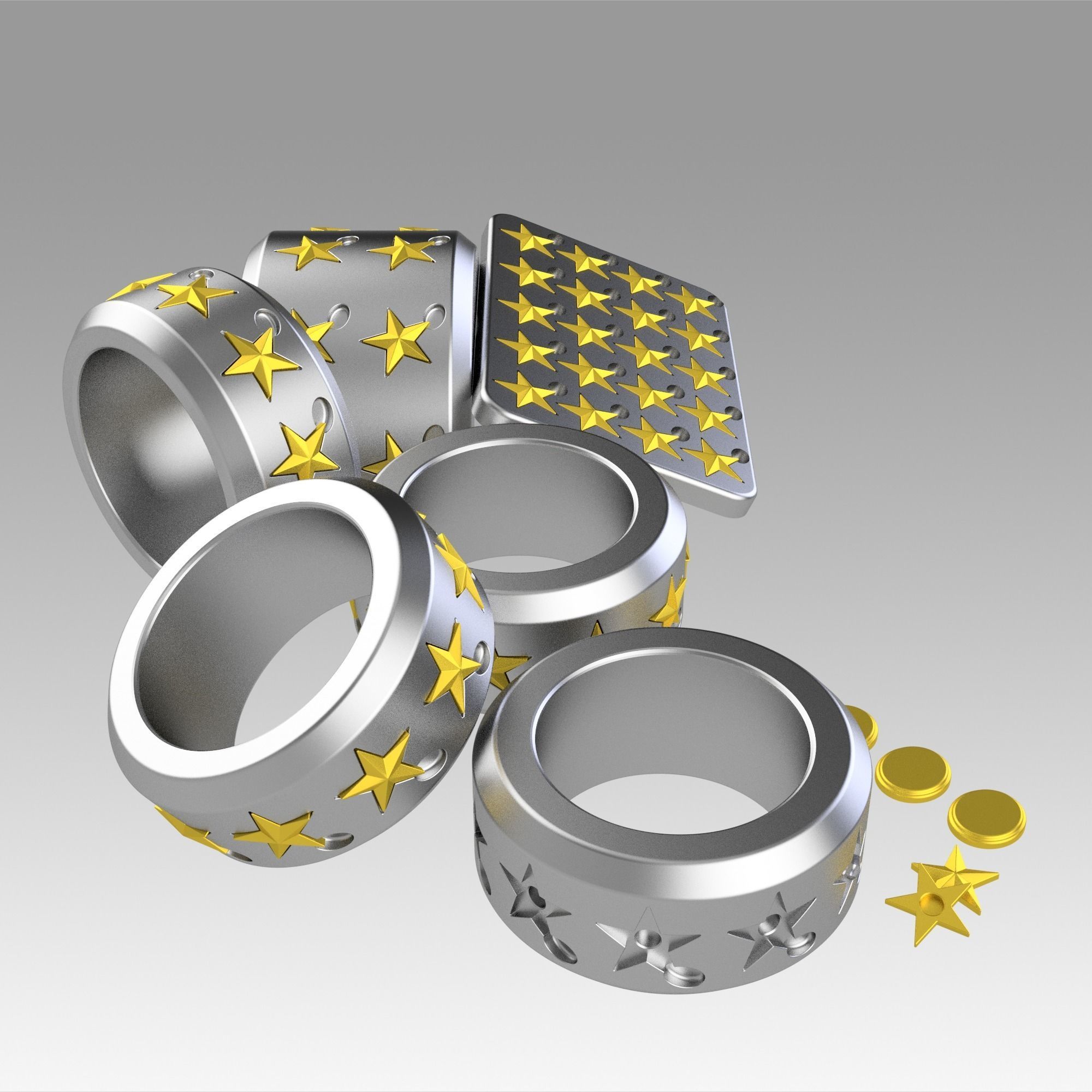 YU-GI-OH  Dueling Gauntlet Set replica cosplay prop 3D print model_6