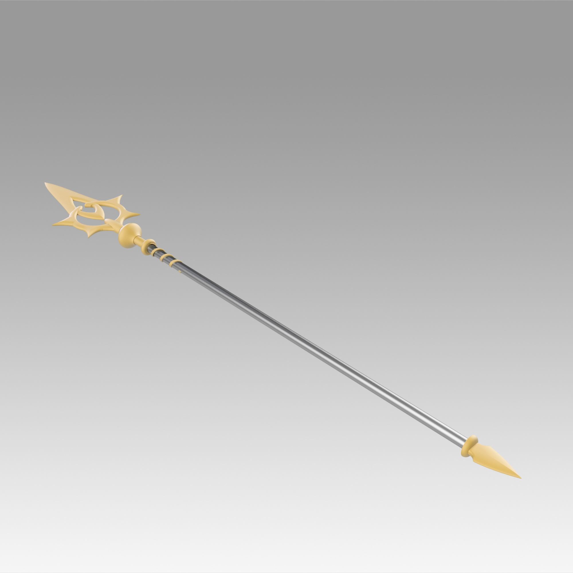 FE If Fates Birthright Aqua Staves Cosplay Weapon replica  3D print model_7