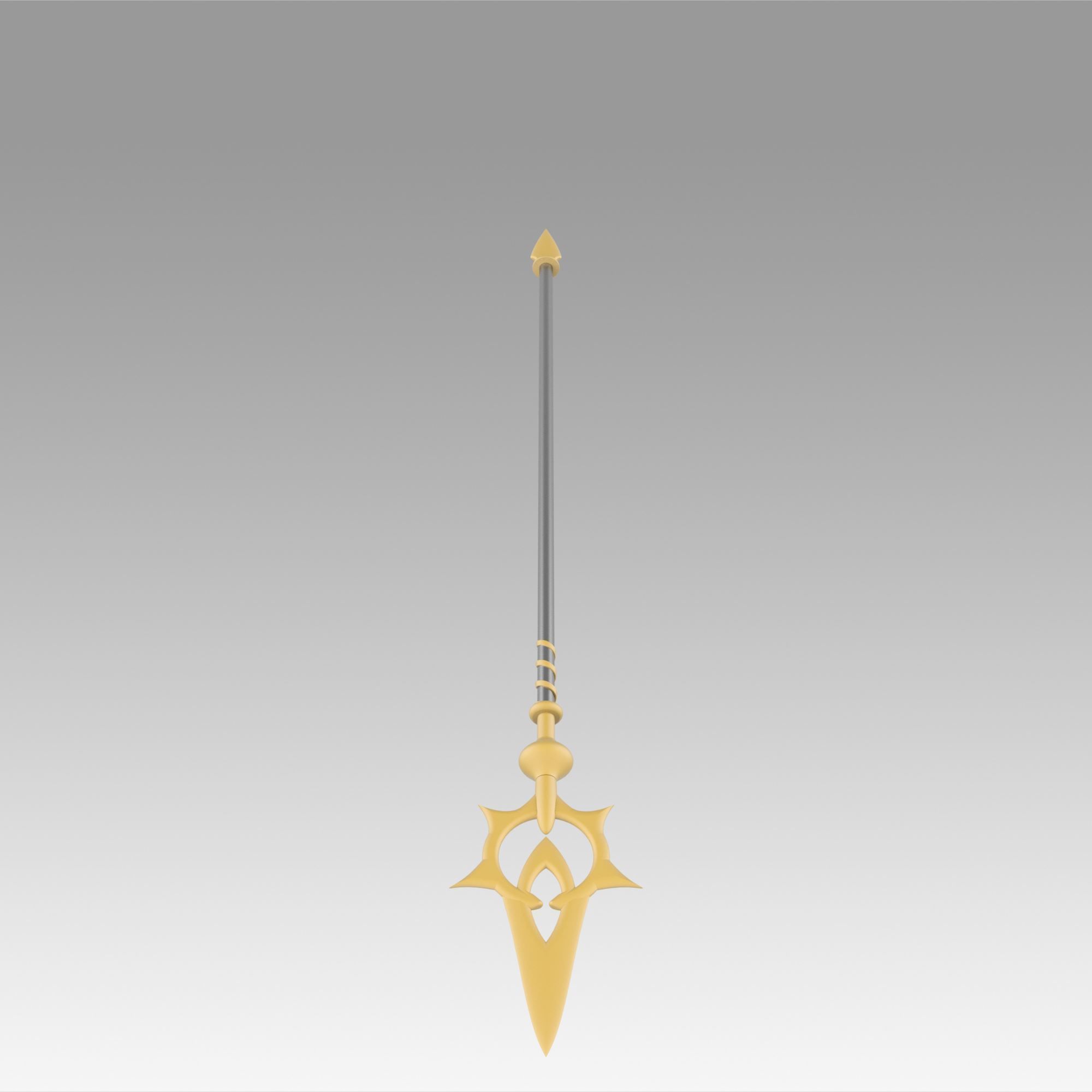 FE If Fates Birthright Aqua Staves Cosplay Weapon replica  3D print model_4