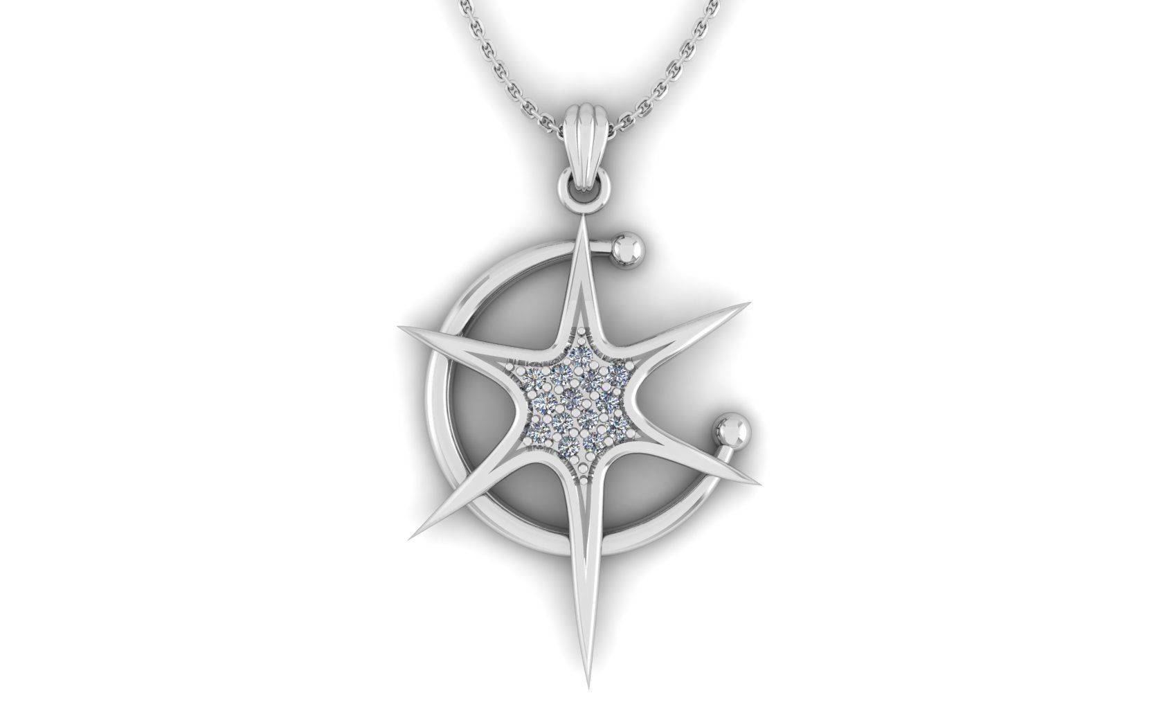 Star Pendant 3D print model_2