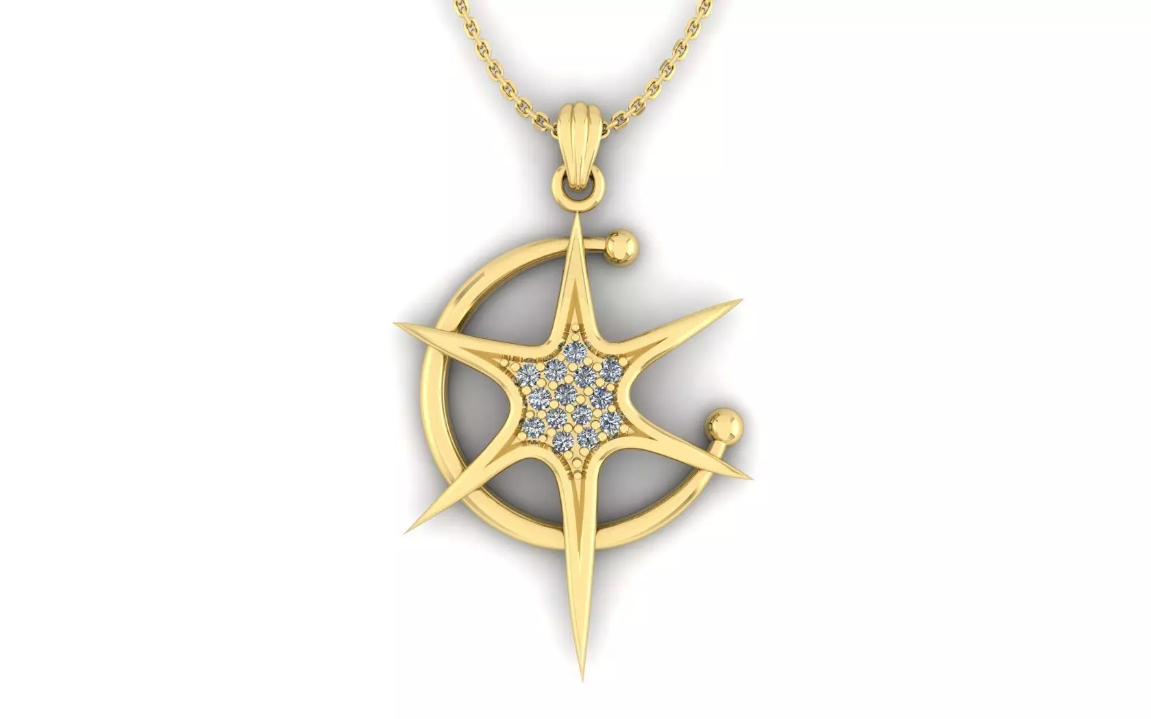 Star Pendant 3D print model_0