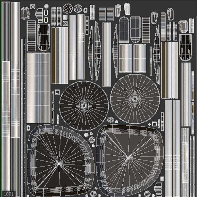 Elliptical Trainer Low-poly 3D model_17
