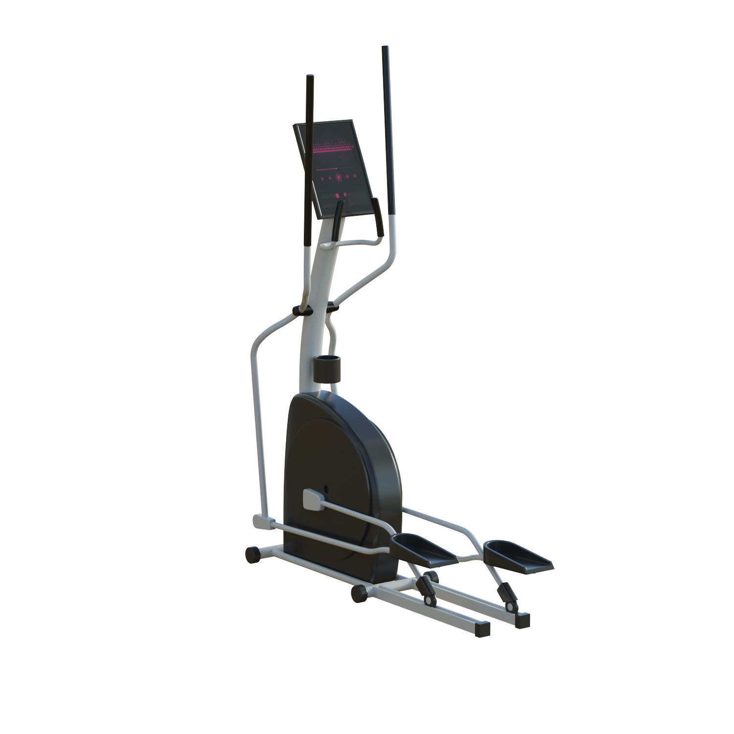 Elliptical Trainer Low-poly 3D model_10