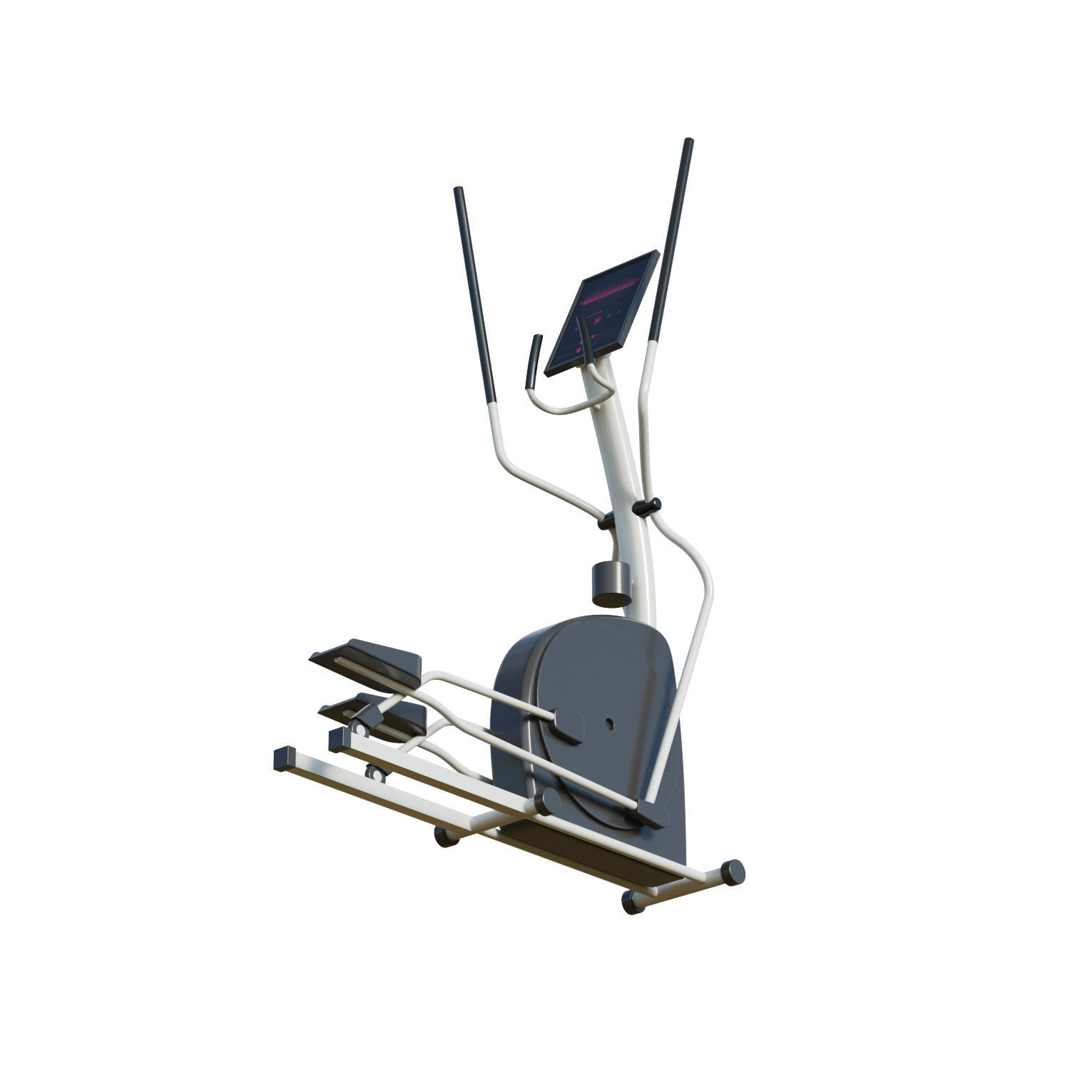 Elliptical Trainer Low-poly 3D model_9