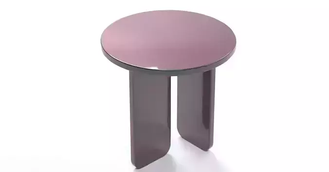 Abstract Purple-Green Side Table