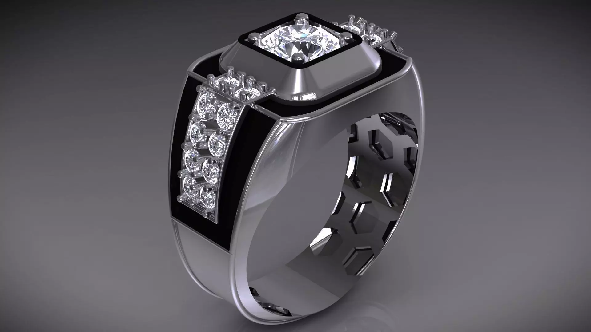 Gents Ring 3D print model_0