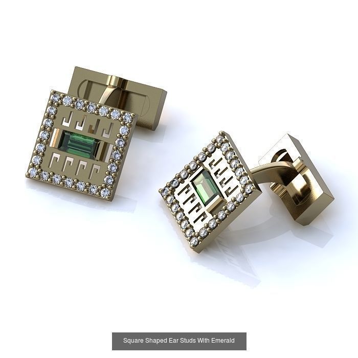 3DM-RENDER 42 GENTS CUFFLINK-TIE PIN-KEY RING-COIN FILES 3D Model Collection_17