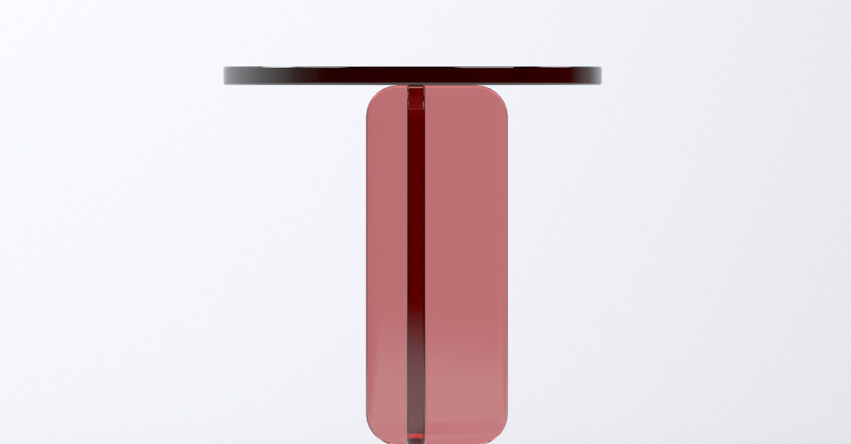 Abstract Clear Red Side Table Free 3D model_2