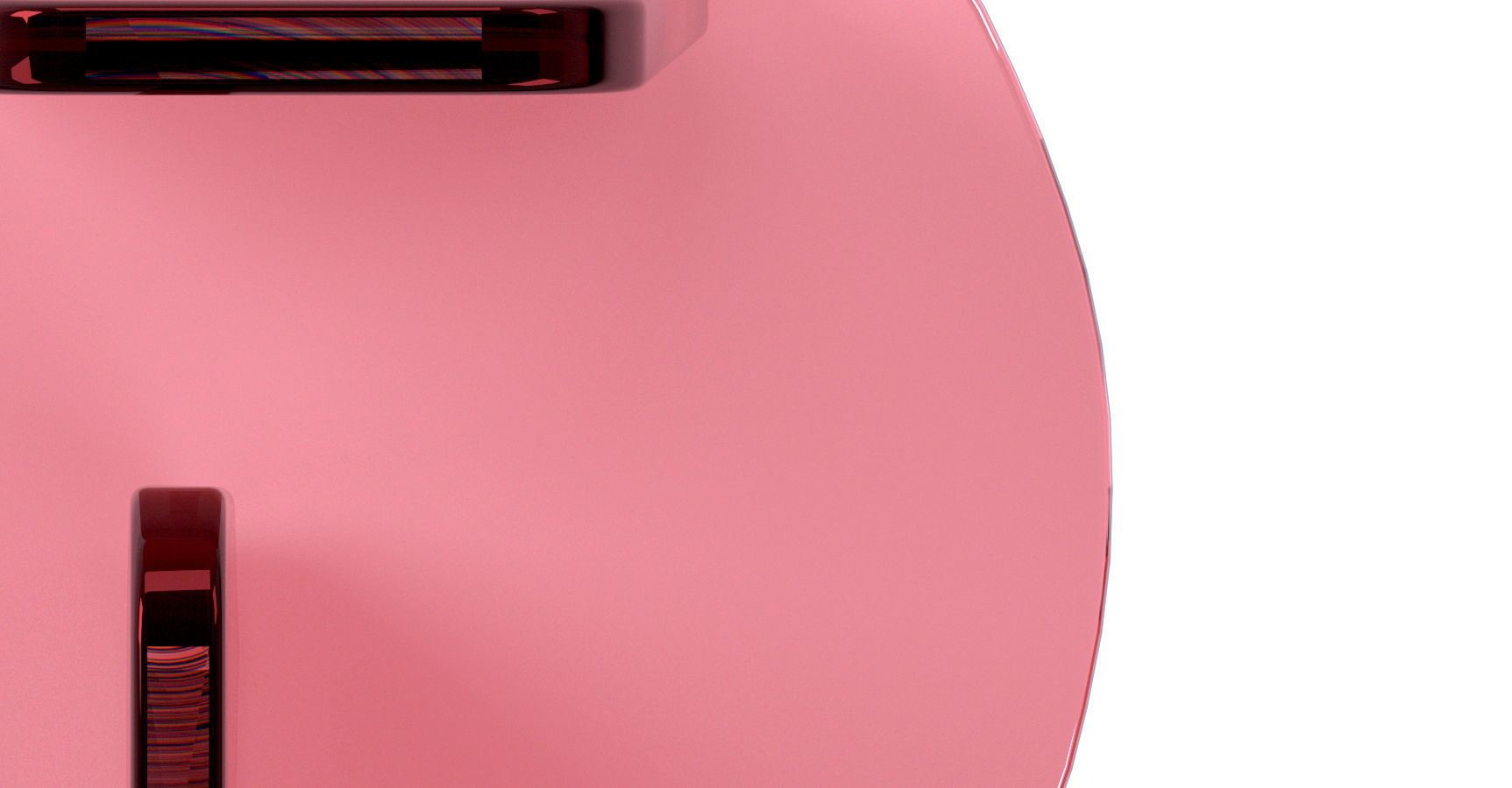 Abstract Clear Red Side Table Free 3D model_4