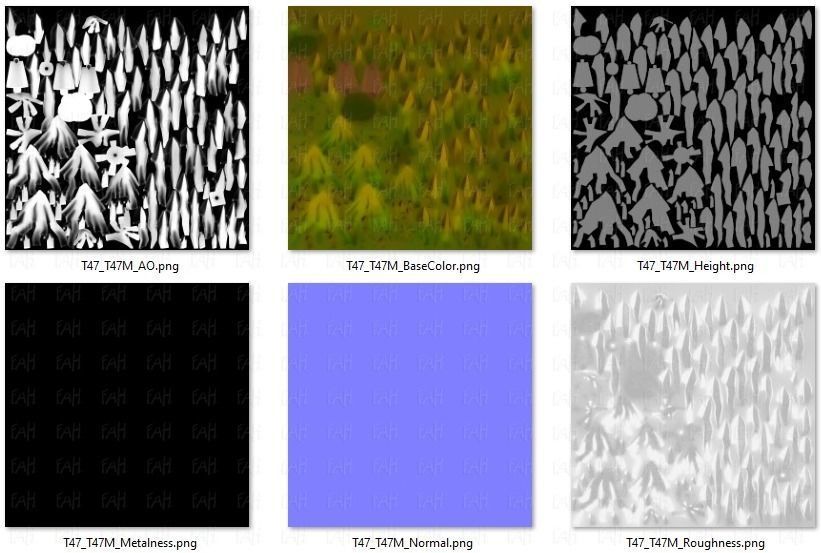 Trees Cartoon V47 Low-poly 3D model_46