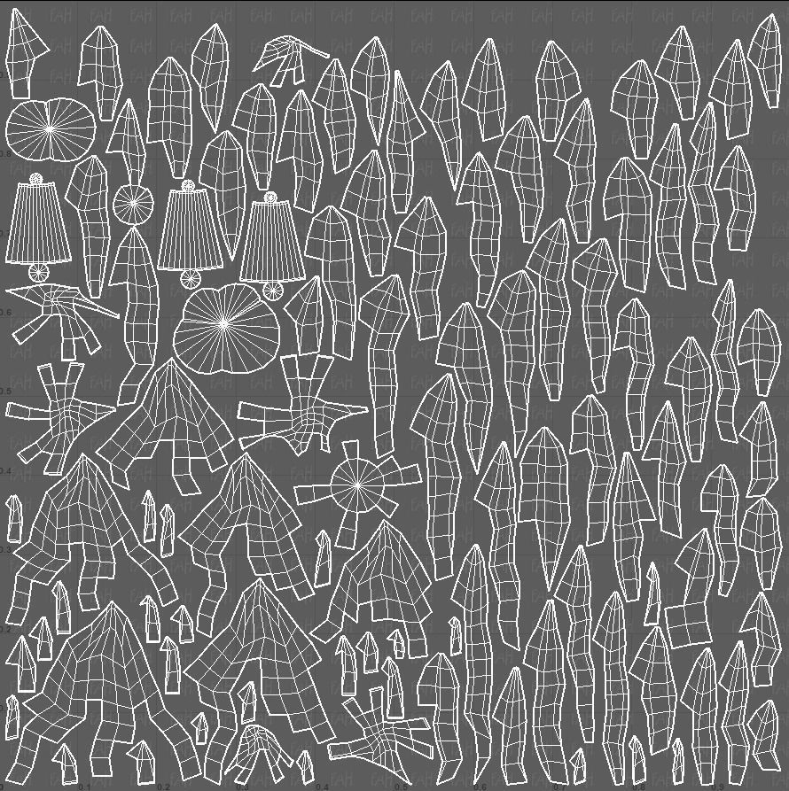 Trees Cartoon V47 Low-poly 3D model_45