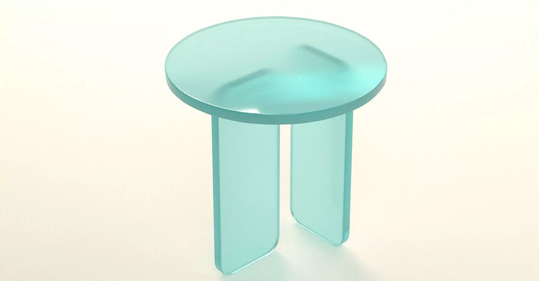 Abstract Clear Turquoise Side Table Free 3D model_0