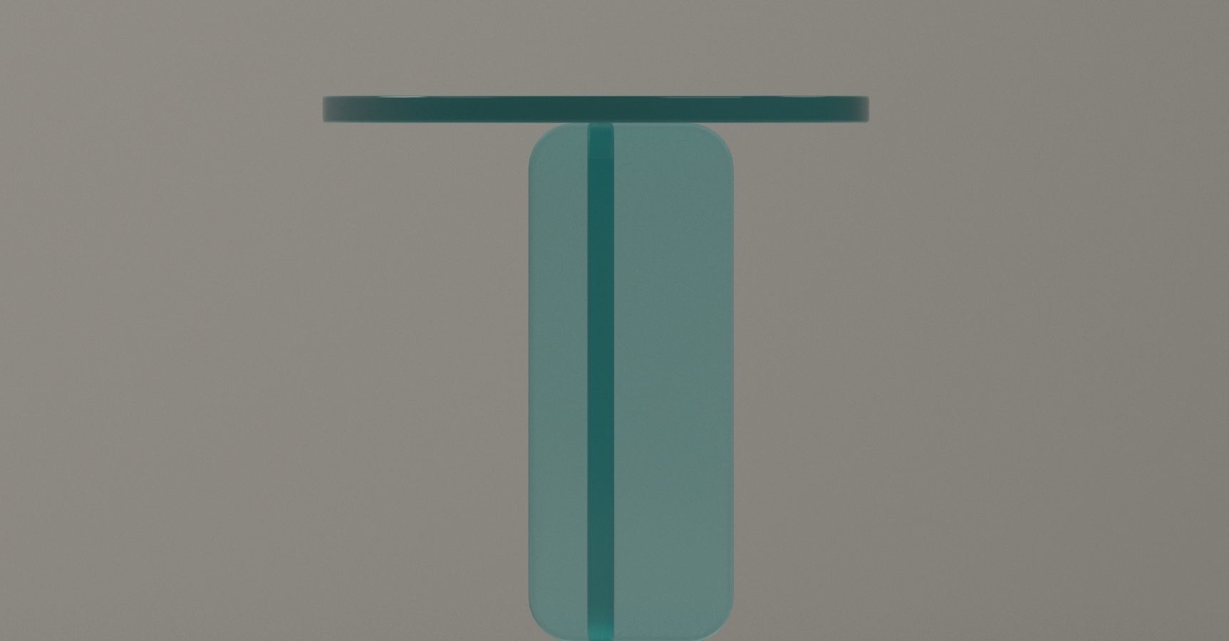 Abstract Clear Turquoise Side Table Free 3D model_6