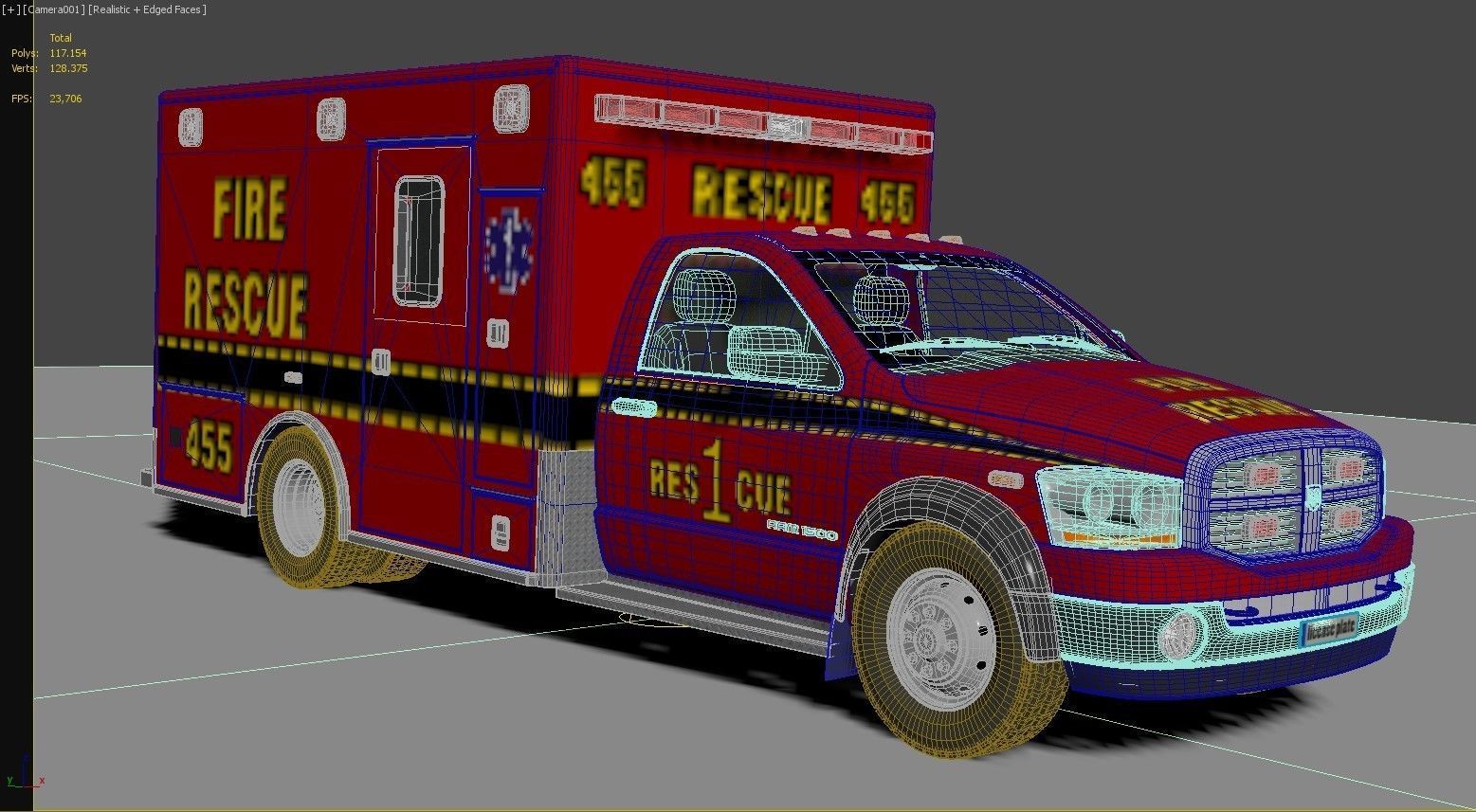 Dodge Ran 5500 Fire Rescue 3D model_8