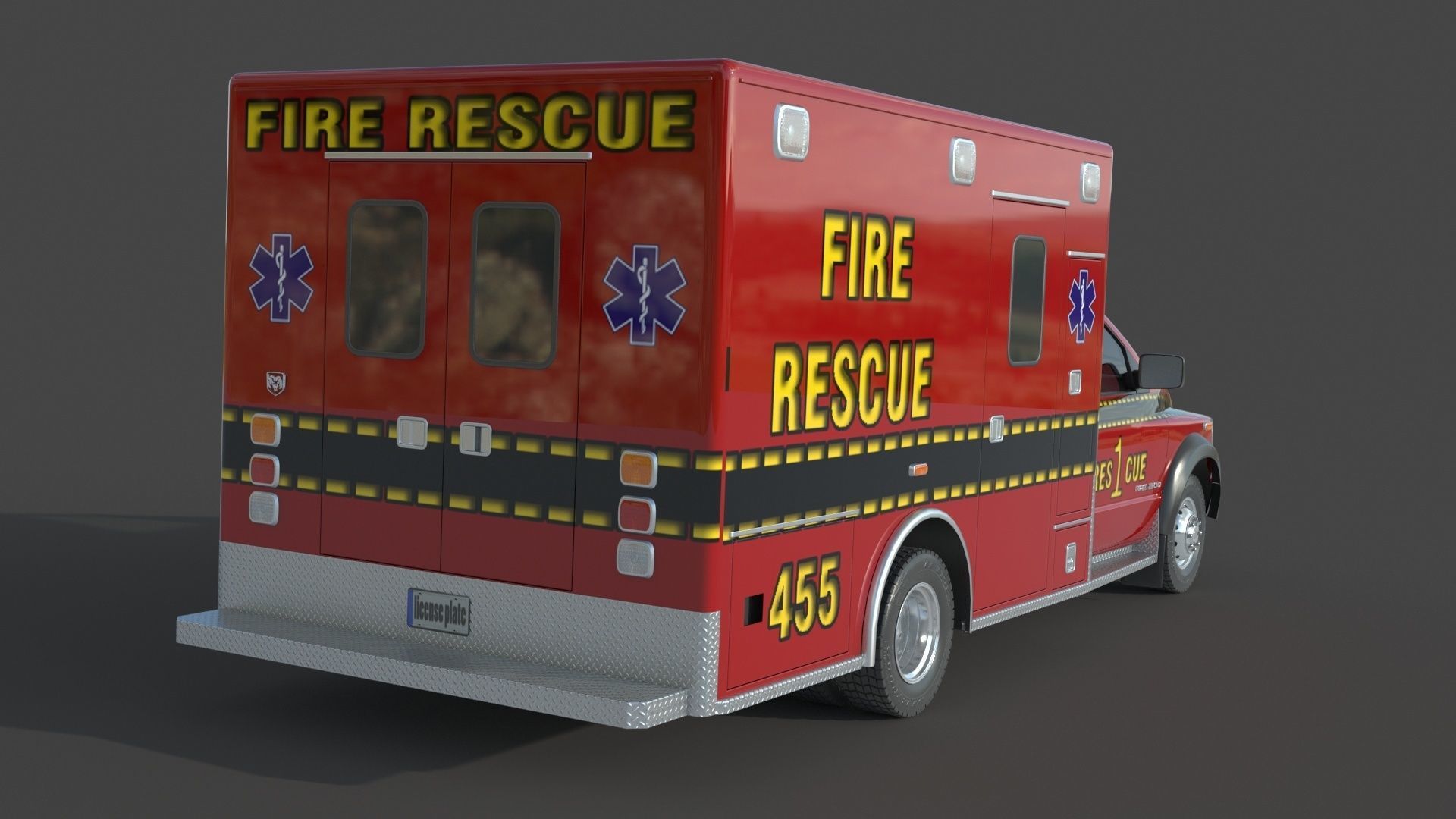 Dodge Ran 5500 Fire Rescue 3D model_6