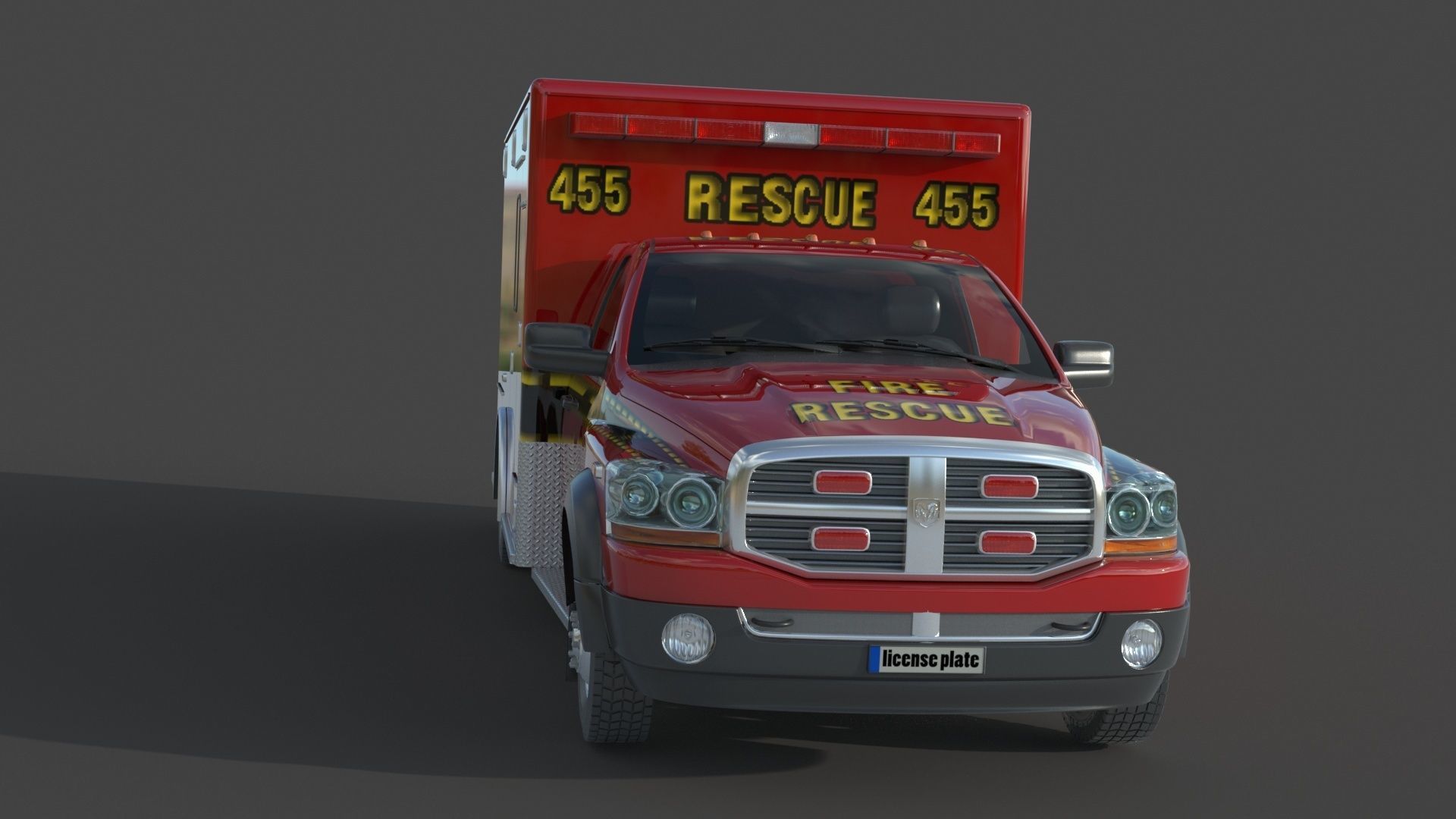 Dodge Ran 5500 Fire Rescue 3D model_3