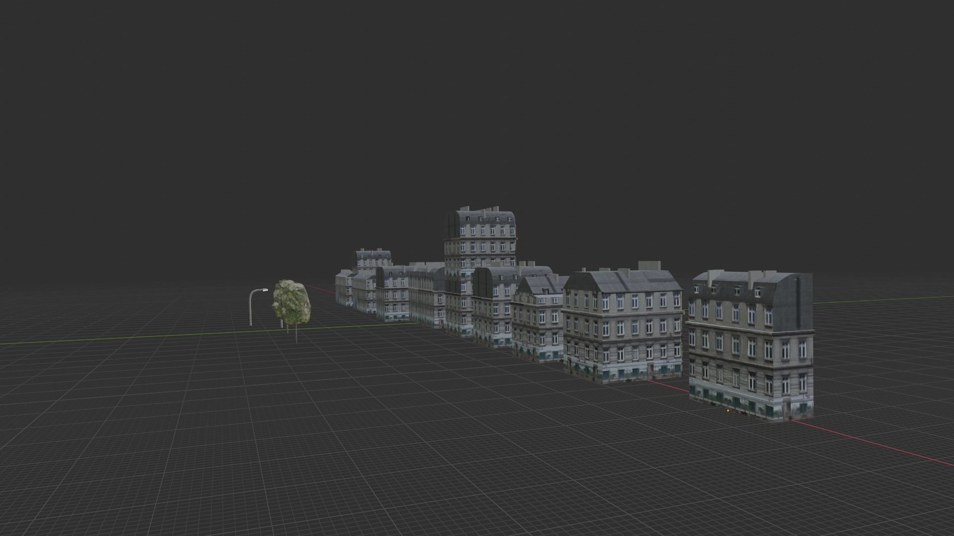 Low poly Buildings Low-poly 3D model_2